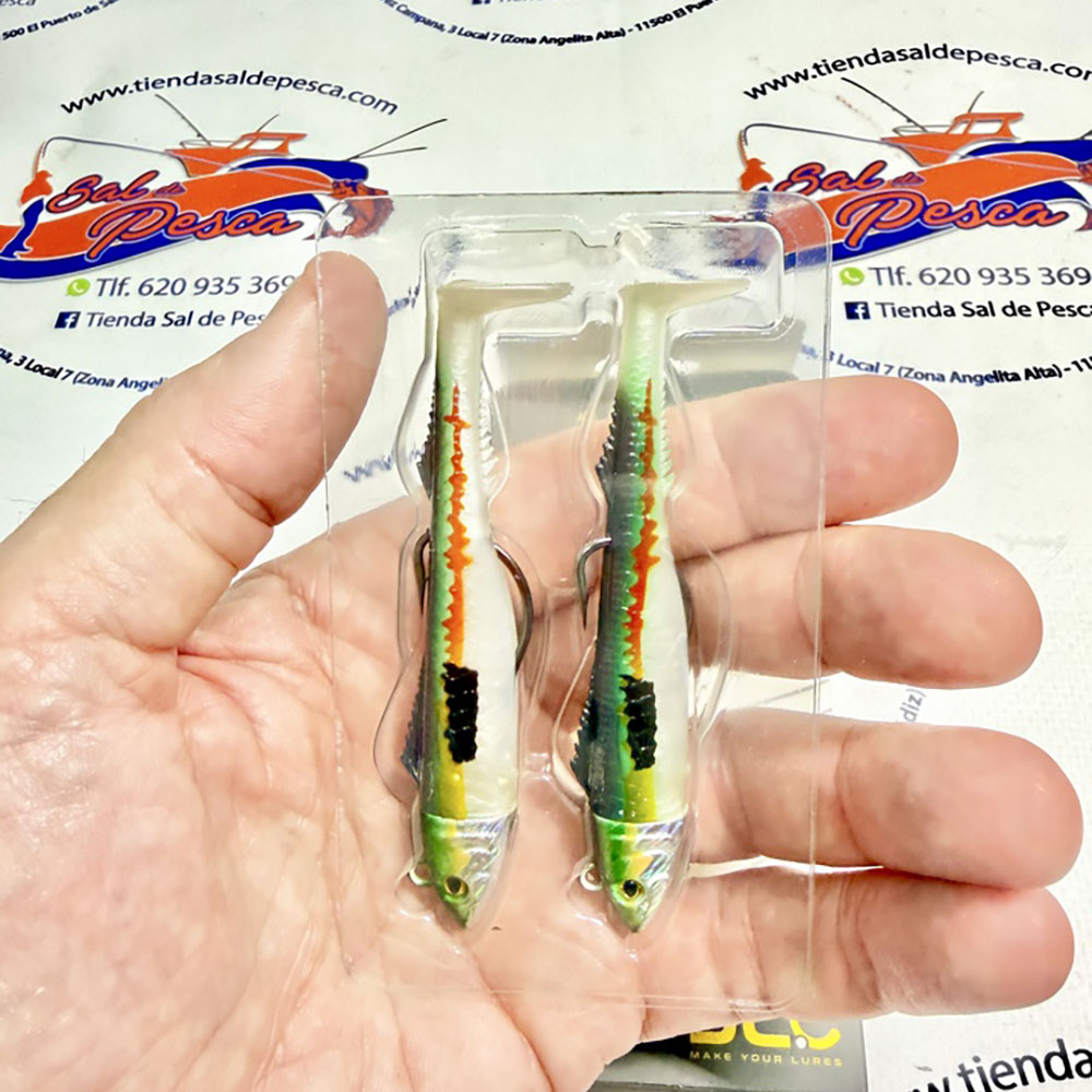 MUESTRA VINILO SPIN JLC REAL FISH DOBLE COMBO 15GR. DONCELLA - Imagen 2