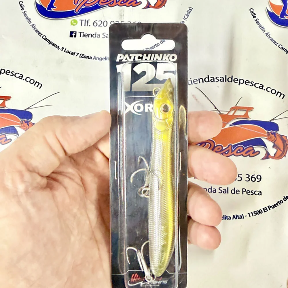 MUESTRA DE SPINNING XURUS PATCHINKO 125MM. 18GR. COLOR METAL AYU