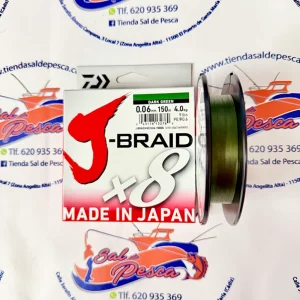 HILO TRENZADO DAIWA J-BRAID 8X 150MT. 0,06MM. COLOR VERDE