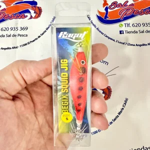 MUESTRA CALAMAR RAGOT BEGIX PEZ S COLOR RED DOTS NAT 10CM. 10GR.