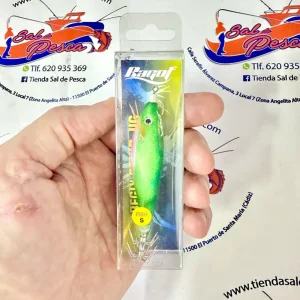MUESTRA CALAMAR RAGOT BEGIX PEZ S COLOR GREEN PINK NAT 10CM. 10GR.