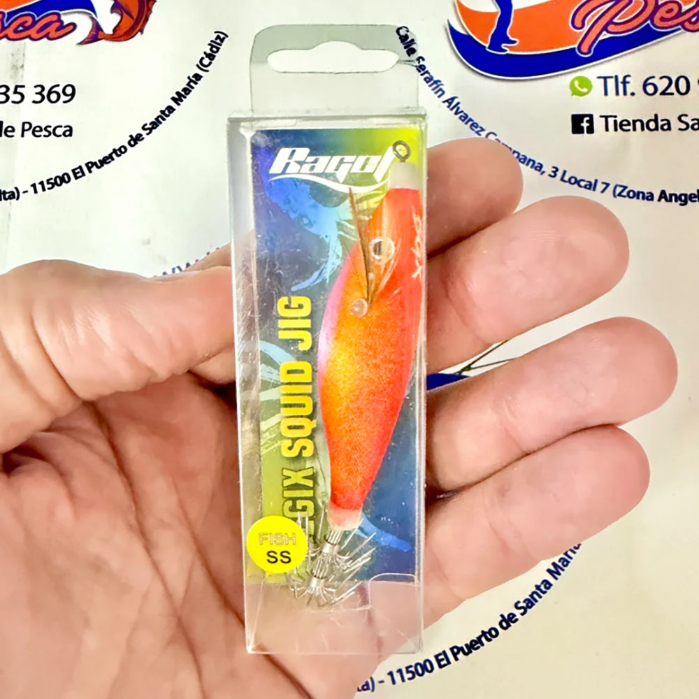 MUESTRA CALAMAR RAGOT BEGIX PEZ SS COLOR ORANGE PINK NAT 8,5CM. 8GR.