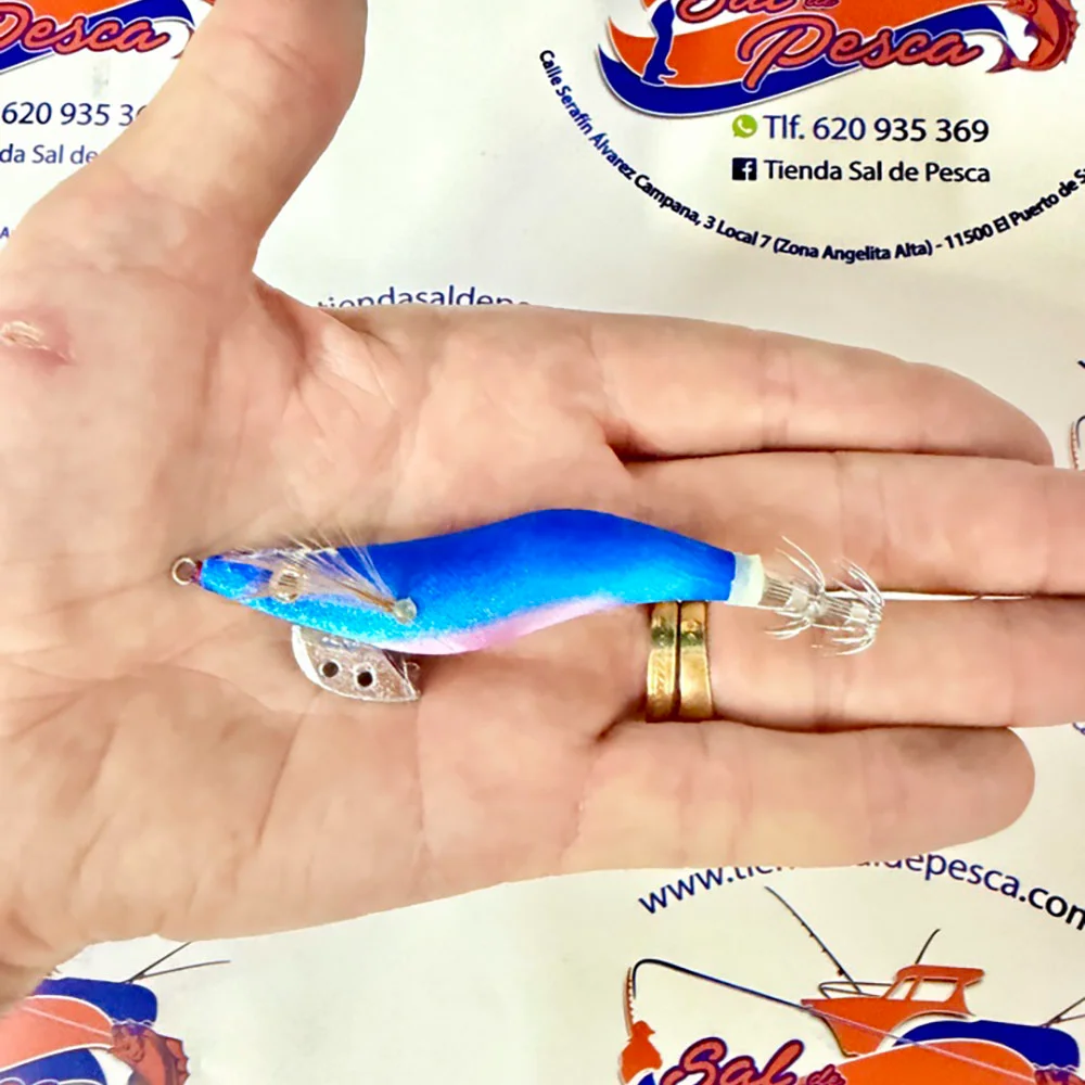MUESTRA CALAMAR RAGOT BEGIX EGI 2.5 COLOR BLUE PINK NAT 10CM. 13GR. - Imagen 2