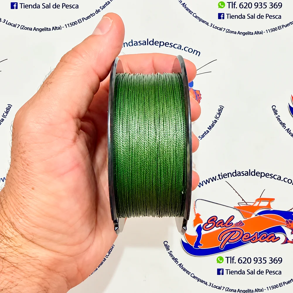 HILO TRENZADO DAIWA JAPAN J-BRAID EXP. 8X 0,42MM. DARK GREEN 300MT. - Imagen 2
