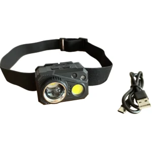 LINTERNA FRONTAL DE PESCA AKAMI L-680 RECARGABLE USB 270 LÚMENES