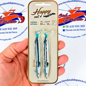 MUESTRA VINILO SPIN YKR HAPPY EEL 80MM 10GR. COLOR SARDINE