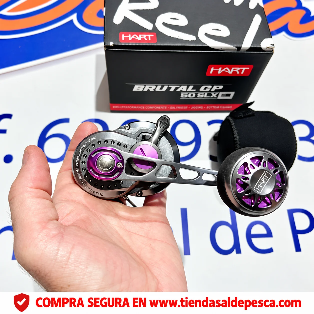 CARRETE DE SLOW JIGGING HART BRUTAL GP 50SLX - Imagen 3