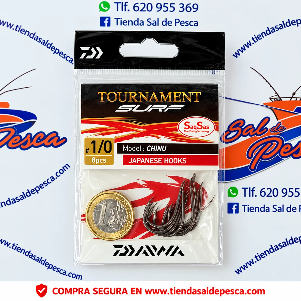ANZUELO CARBONO JAPAN DAIWA TOURNAMENT SAQSAS CHINU NUM. 1/0