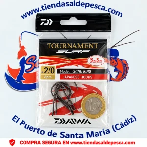 ANZUELO CARBONO JAPAN DAIWA TOURNAMENT SAQSAS CHINU RING NUM. 2/0