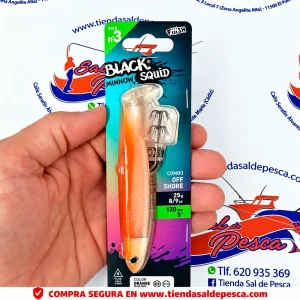 MUESTRA CALAMAR BM SQUID 120 SIMPLE COMBO OFF SHORE 25GR. ORANGE SQUID